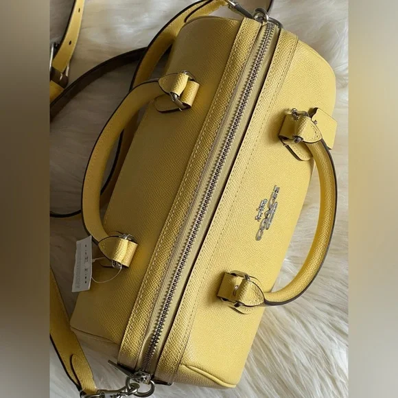 💰SOLD - CH322 - Coach Rowan Satchel with Signature Canvas Detail - Picture 8 of 12